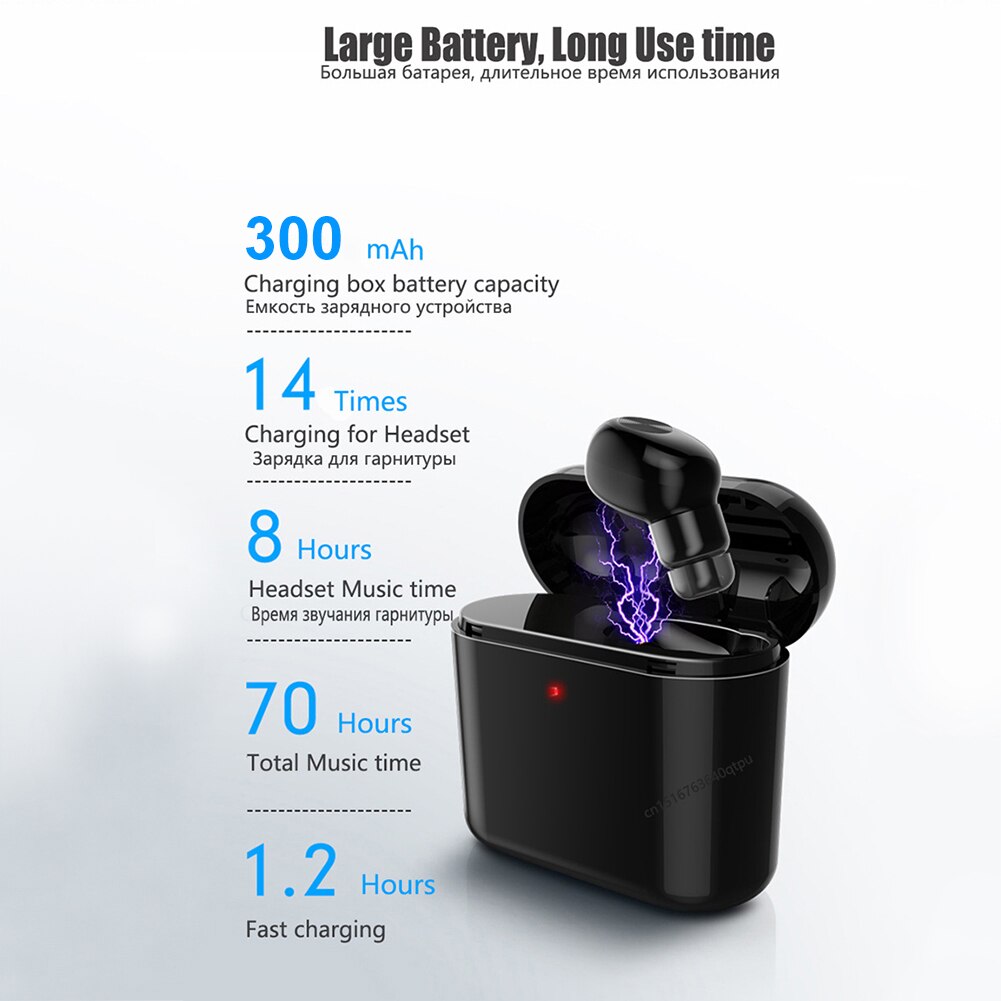 BL1 Draagbare Draadloze Bluetooth 4.2 Oor Bud Oplaadbare Koptelefoon Hoofdtelefoon