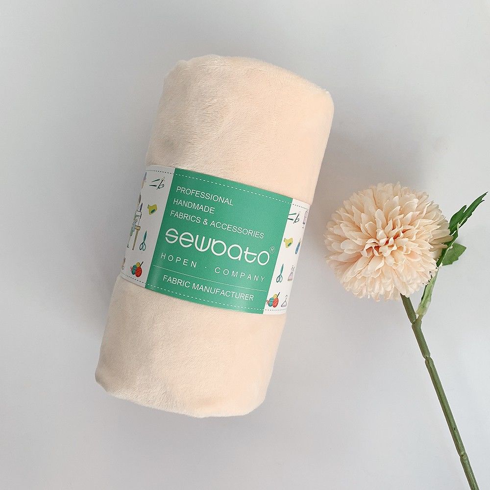 SEWBATO Beste Heiße 75x 100cm Minky Plüsch Stoff 1,5mm Pile Plüsch Velboa Shorty Stoff Spielzeug decke Material