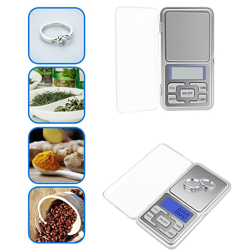 100G/200G/300G/500G X 0.01G Mini Elektronische Weegschalen Hoge Precisie Koffie sieraden Weegschaal Pocket Digitale Backlight Schaal