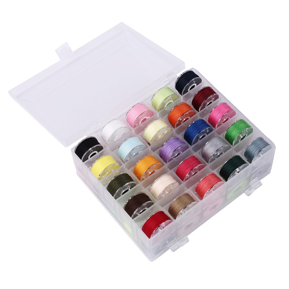 INNE 50 Bobbins Sewing Thread Machine Threads Stitch Supplies Set Embroidery Box Spool Accessories Kit Handmade Colorful DIY