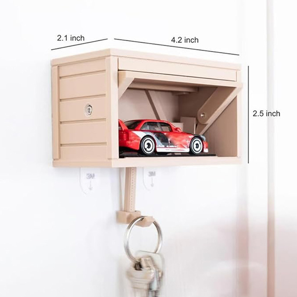 Car Garage Key Holder With Opening Door Space-saving Key Rack Durable For Vehicle Enthusiasts Key Storage Supplies