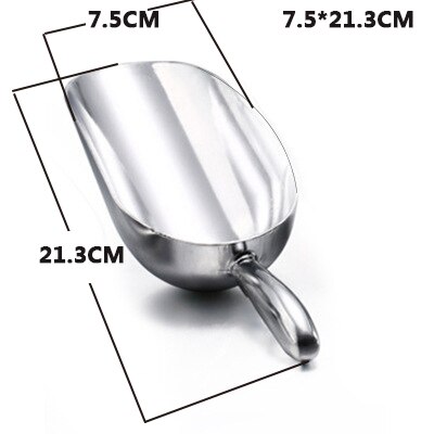1080ml isskopa aluminiumlegeringsspade för iskorn kaffebönor skopor bar isskrapa kök förvaringsverktyg kaffesked: 340ml
