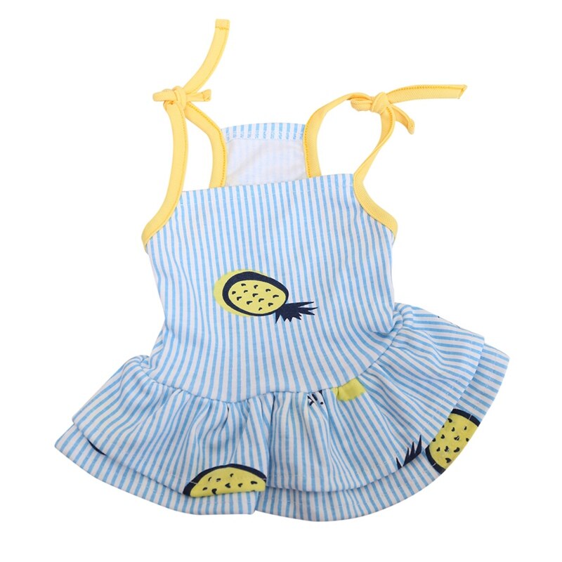 Zomer Mode Hond Kleding Voor Kleine Hond Chihuahua Kleding Prinses Huisdier Kat Fruit Jurken Puppy Sling Rok: Blauw / XS