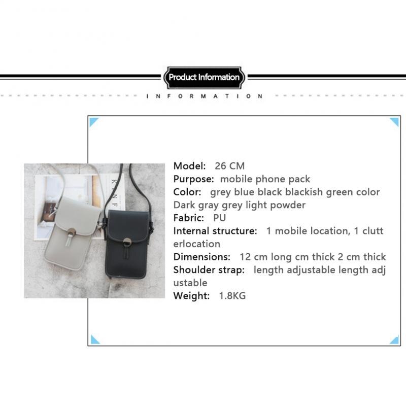 Transparent Touch Screen Cell Phone Purse Smartphone Wallet Retro Simple Mobile Phone Bag Mini Shoulder Bag Small Flap Bag