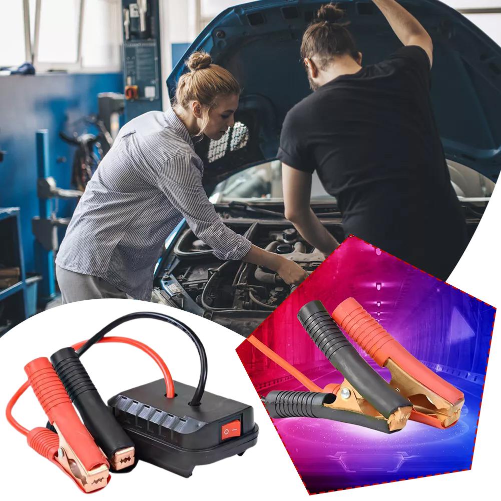 Arrancador de emergencia de coche para Makita, adaptador de Cable de refuerzo, convertidor de batería de litio, Clip de cargador, encendedor automático, arrancador de batería DIY F0B2
