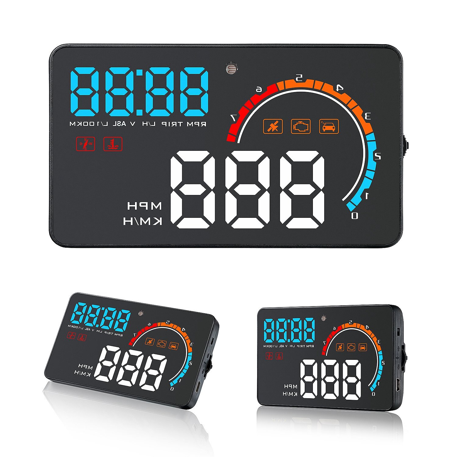 4 Inch Car HUD Head-Up Display OBD2 EML327 Dashboard Speedometer Projector Speed Warning D2500