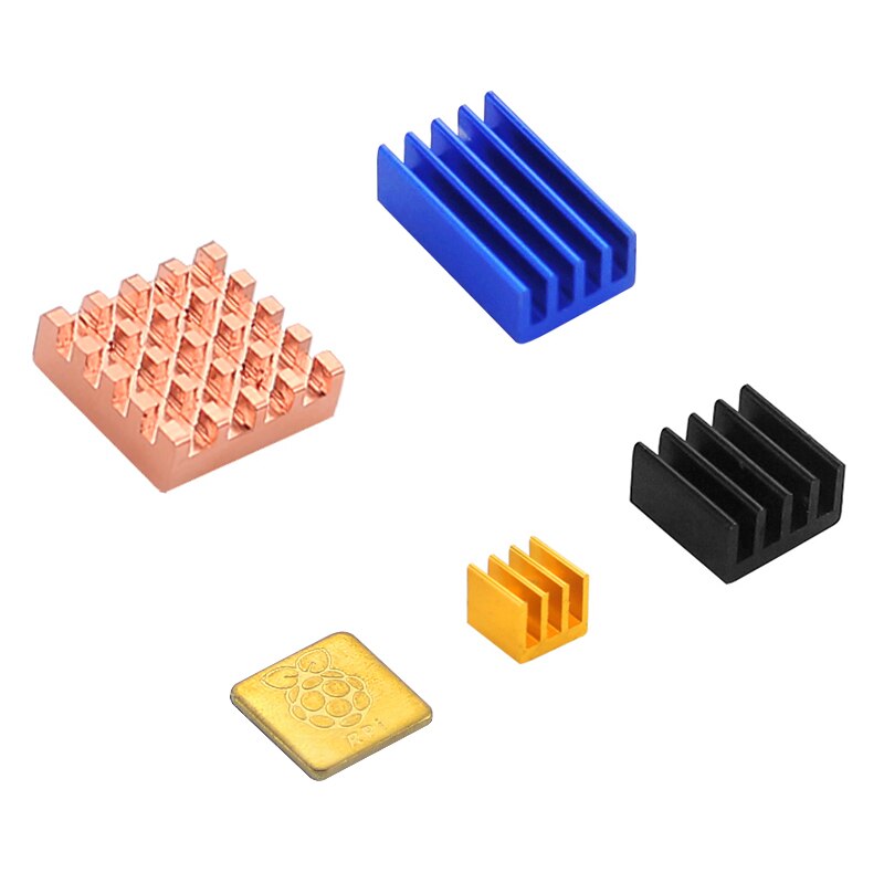 Metal Heatsink for Raspberry Pi 4 Model B Copper Aluminum Alloy Heat Sinks Passive Cooling Radiator for Raspberry Pi 4: Option 1