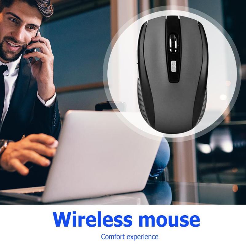 2.4G Draadloze Muis 6 Knoppen 2000DPI Duurzaam Optische Computer Muis Ergonomische Muizen Voor Laptop Universele Computer Randapparatuur