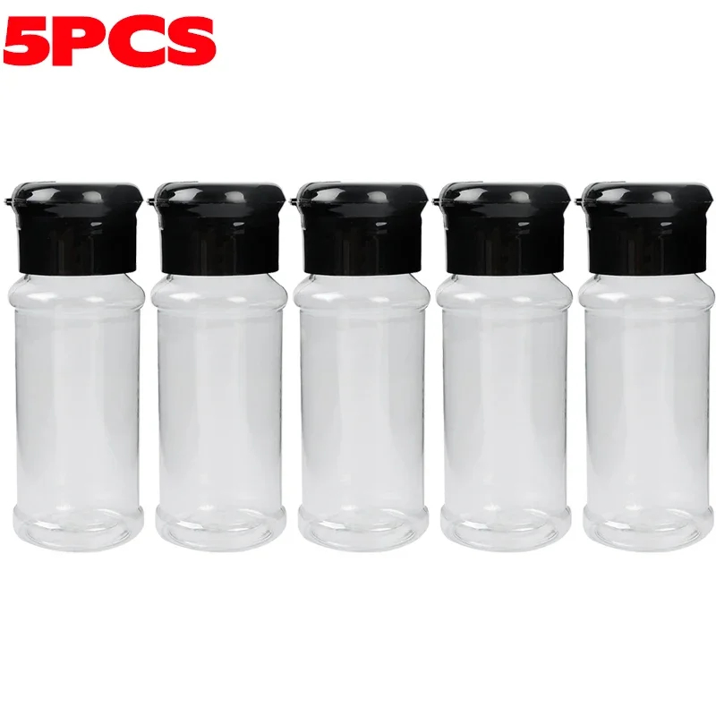 Burkar för kryddor salt- och pepparkar kryddburk grillkrydda kryddorganisatör kök transparent förvaringslåda för pulver: Ljusgul