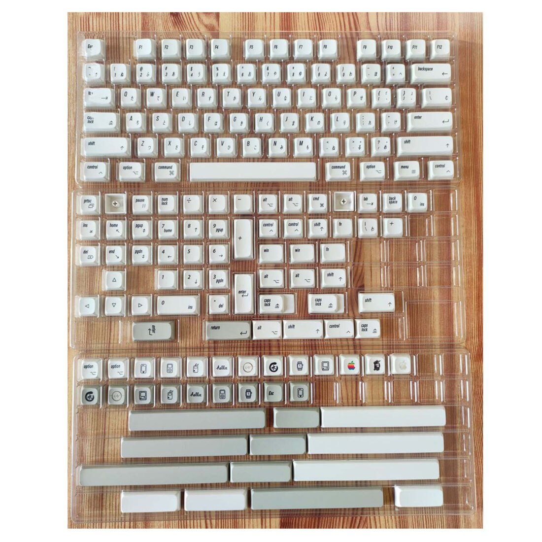 166Pcs Minimalist Style PBT Dye-sub Keycaps for 61/64/87/96/104 Keys GH60 RK61 Matrix Joke Custom Mechanical Gaming Keyboard: Default Title