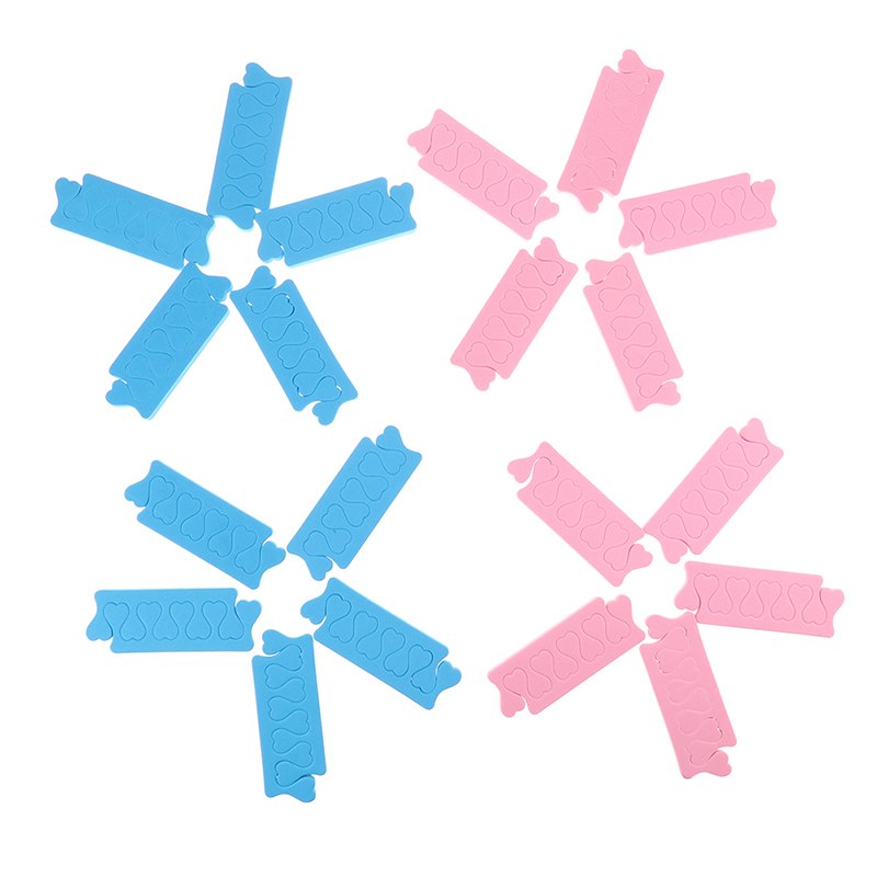 20pcs UV Gel Soft Foam Sponge Finger Toe Separator Finger Separator Nail Art Feet Care Manicure Pedicure Flexible Polish Coating
