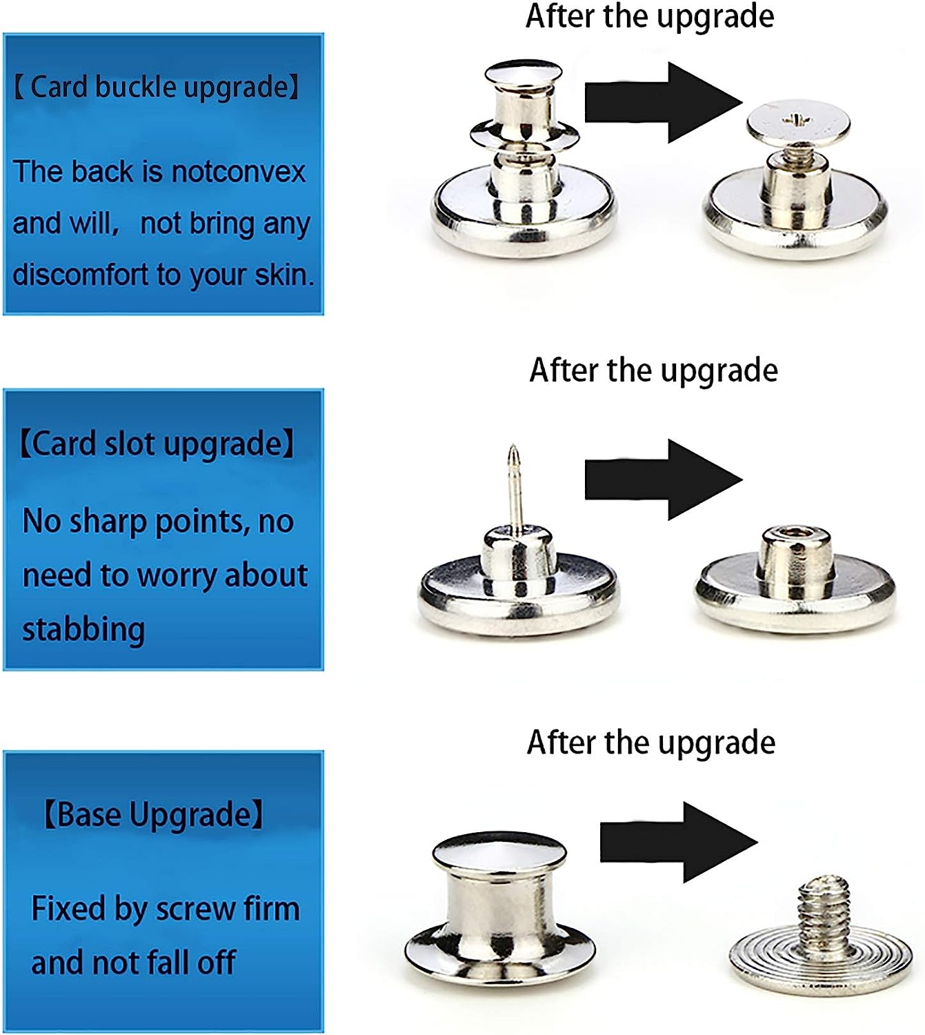 5 pezzi bottoni jeans di ricambio 17mm senza cucito kit di riparazione bottoni metallici bottoni Jean rimovibili senza chiodi accessori per cucire