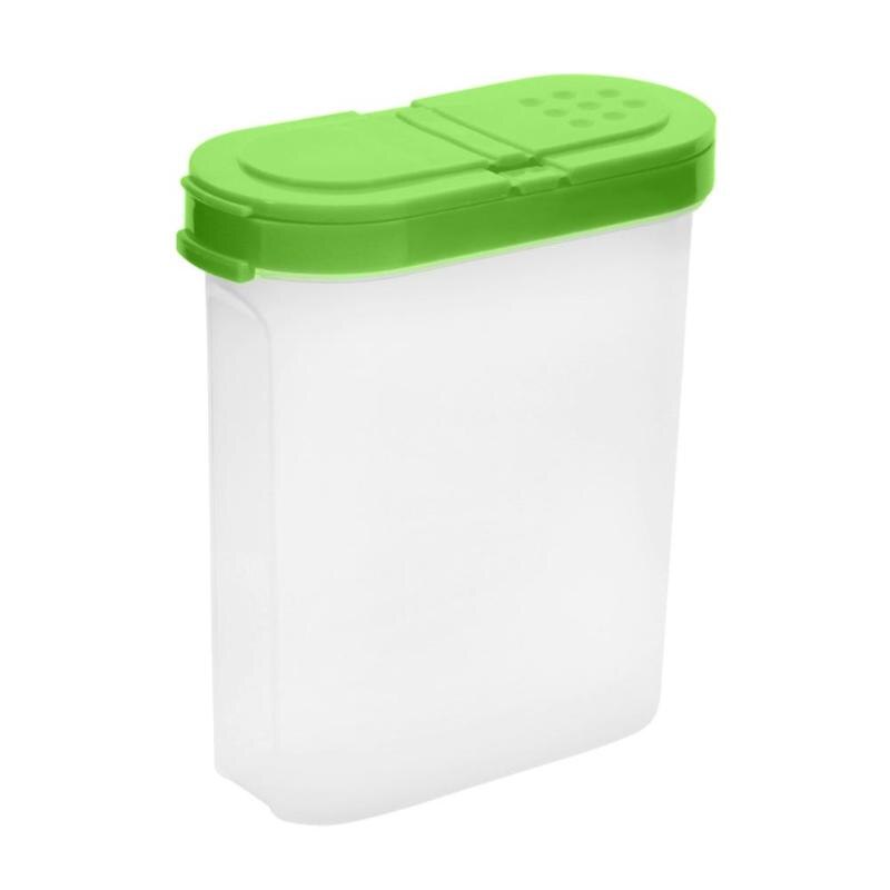 Plastic Fruit Storage Box 2 Lids Sealed Crisper Grains Tank Kitchen Sorting Food Container Box Food Container: Green