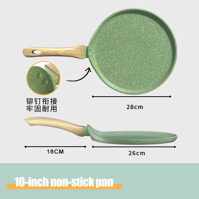 18/22/28cm Nicht-Stock Pfanne Pfannkuchen Pfanne für Frühstück Brot Ei Pizza Krepp Pfanne küche Kochgeschirr Induktion Herde Gasherd: verrotten