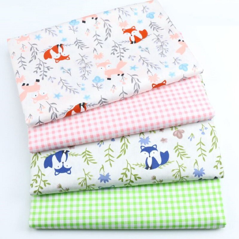 Tissu imprimé de dessin animé pur coton, ensemble de tissus de Collage faits à la main pour lit d'enfants au mètre