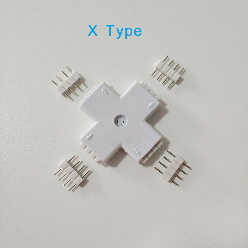 4Pin 5Pin Led Connector Met Naalden L X T Shape Corner Aansluiting Voor Rgb Rgbw Led Strip Licht