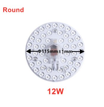 Rotondo 36W 24W 18W 12W LED anello pannello cerchio luce SMD LED rotondo soffitto bordo lampada circolare AC 220V 230V 240V luce LED: Round 12W  220V / Cold White Basic