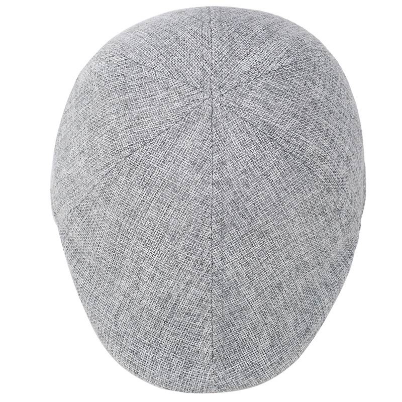 Boinas de ocio de algodón delgadas causal hombre primavera sol sombrero verano hombre boina corta ala fresca soild