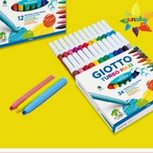 GIOTTO tête épaisse aquarelle stylo couleur peinture 12/24 couleur enfants stylo ensemble lavable sûr et non toxique art fournitures