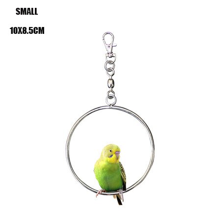 Creativo Uccello del Pappagallo Zampa Giocattolo Altalena Appeso FAI DA TE Uccello Gabbia Parrocchetto Pesce Persico Del Basamento Amaca Anello Ponte Forniture per Animali Da Compagnia di Trasporto libero: A piccolo