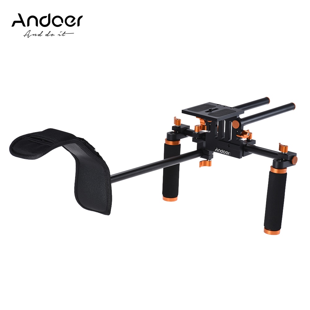 Andoer DSLR Camera Camcorder Shoulder Rig Handheld Stabilizer Movie Film Making System for Canon Nikon D6300 D6000 Sony A7