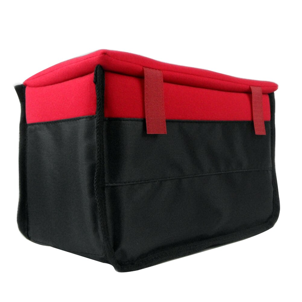 polyester beskyttende anti-sjokk lagring fuktsikker tykkere kamera bag til dslr slitesterk arrangør stor kapasitet: Rød