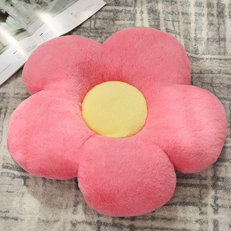 Cojín de flores para el suelo, decoración bonita para habitación, almohadas florales para lectura y descanso, cómodas para adolescentes y adolescentes, niños pequeños, TJ7236: Pink