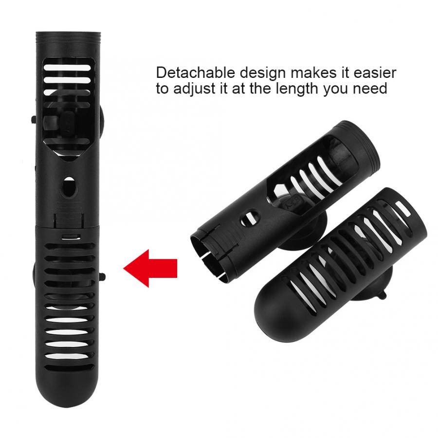 Aquarium Fish Tank Heater Protective Case Detachable Thermostatic Heating Rod Cover w/ Suction Cups Fish Tank Aquarium Accessory