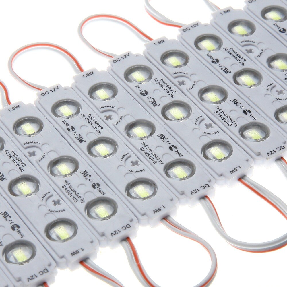 20pcs/lot Waterproof 12V 3LEDs 5730 Injection molding LED Module high lumen super bright led modules lighting