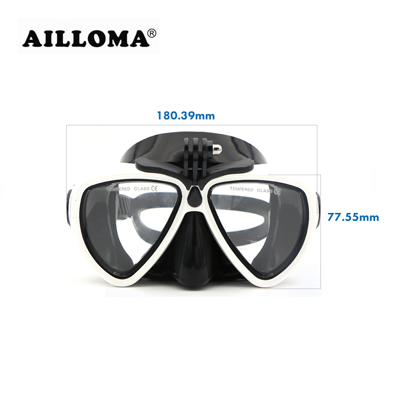 Ailloma camera masker snorkelset buis duikbril brillen siliconen waterdichte onderwater duikuitrusting voor volwassenen duikbrillen sets