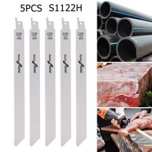 5 kpl 225mm bimetallinen edestakaisin liikkuva sahanterä metalli puun katkaisu saha 14 tpi 1/2\ &quot; yleisvarret puuntyöstökoneistosahanterät