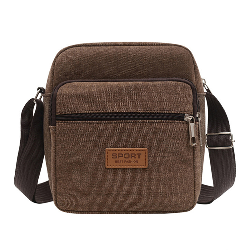 Bolso lateral para hombre, bandolera de negocios, versión coreana de , bandolera de hombro individual de lona de gran capacidad para hombre