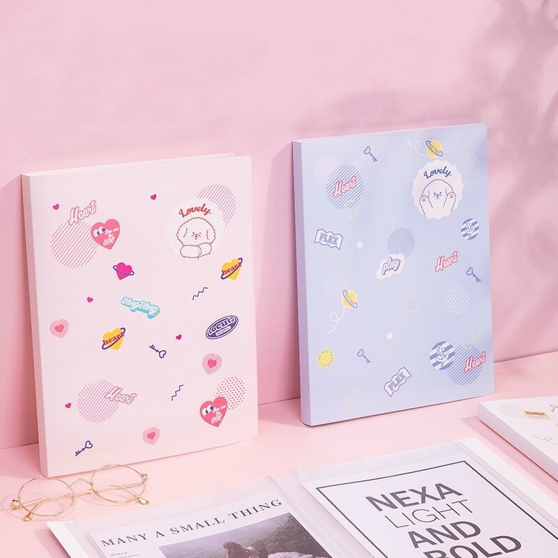 Minkys 30/40/60 página a4 arquivo pasta organizador saco de arquivo de documentos pasta de exibição protetora livro escola escritório papelaria