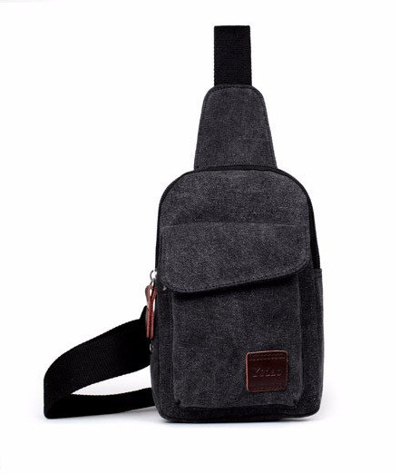 Canvas Mannelijke Toevallige Vintage Crossbody Tassen mannen Kleine Reizen Schoudertas Flap Messenger Bag Phone Pouch Voor Mannen bolso mujer: black