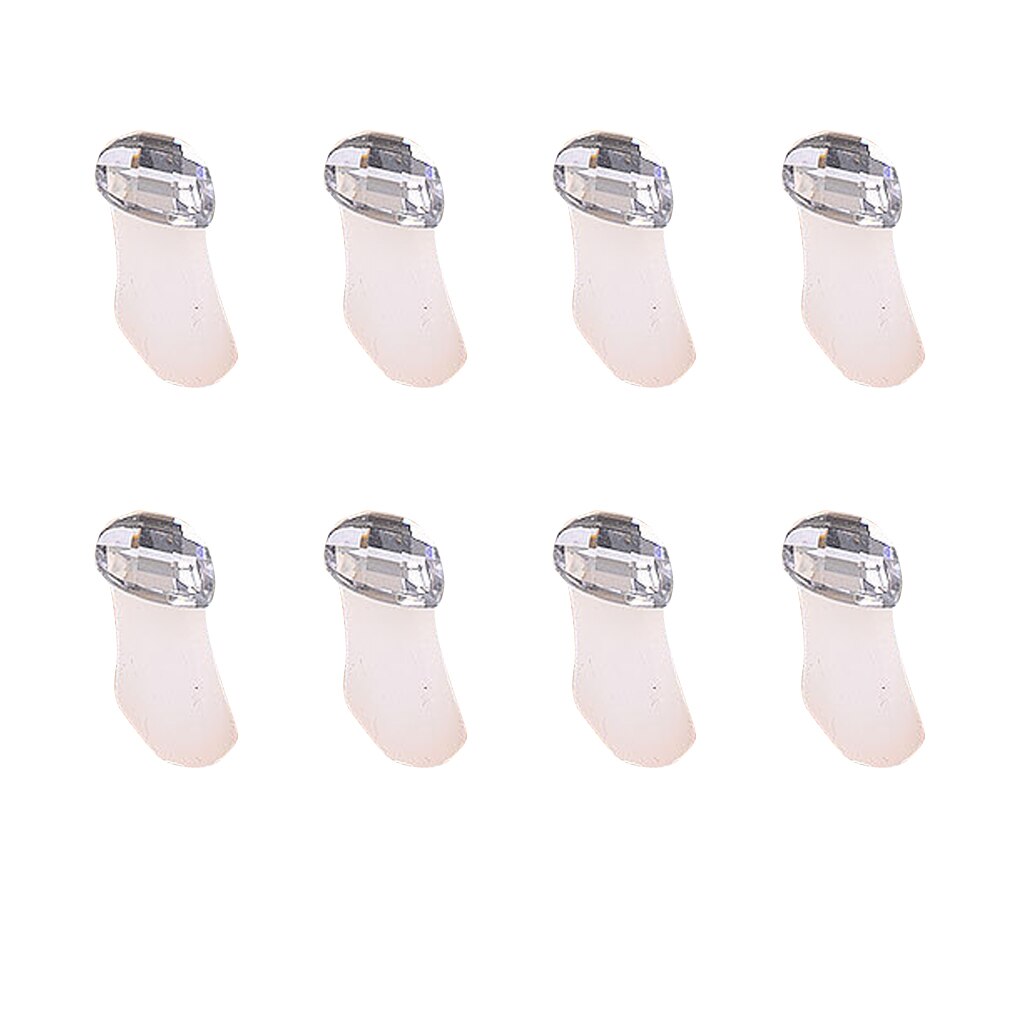 8 unids/set separadores de dedos de silicona Corazón de flor espaciadores de uñas dedos pies Gel UV salón de manicura pedicura herramienta: plum