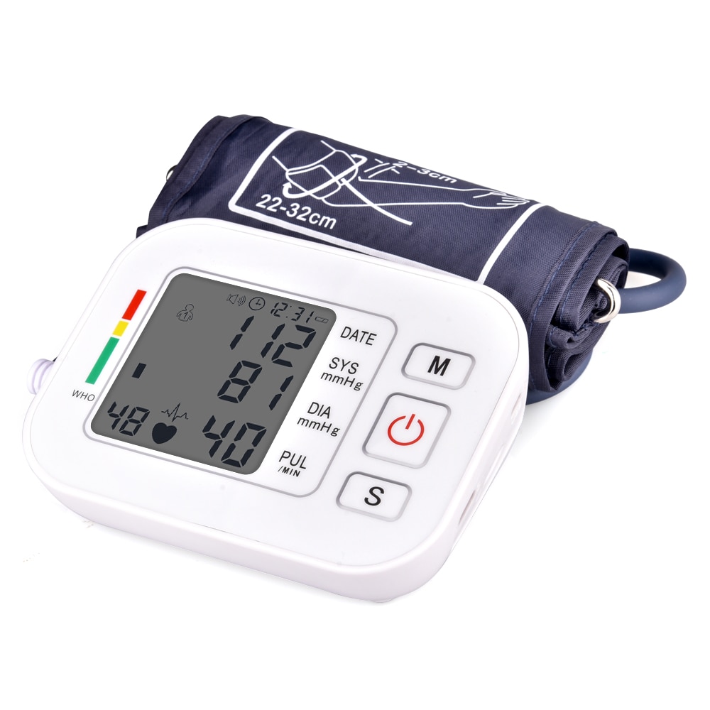 Automatische Bovenarm Bloeddrukmeter Lcd Hartritme Hartslagmeter Hartslag Monitoring Voor Thuis Gezonde Digitale Hulpmiddelen