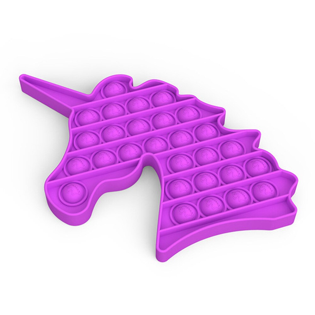 Push pop boble fidget antistress legetøj voksne børn enhjørning pop det fidget sensorisk legetøj autisme specielle behov soft squeeze legetøj: Lilla