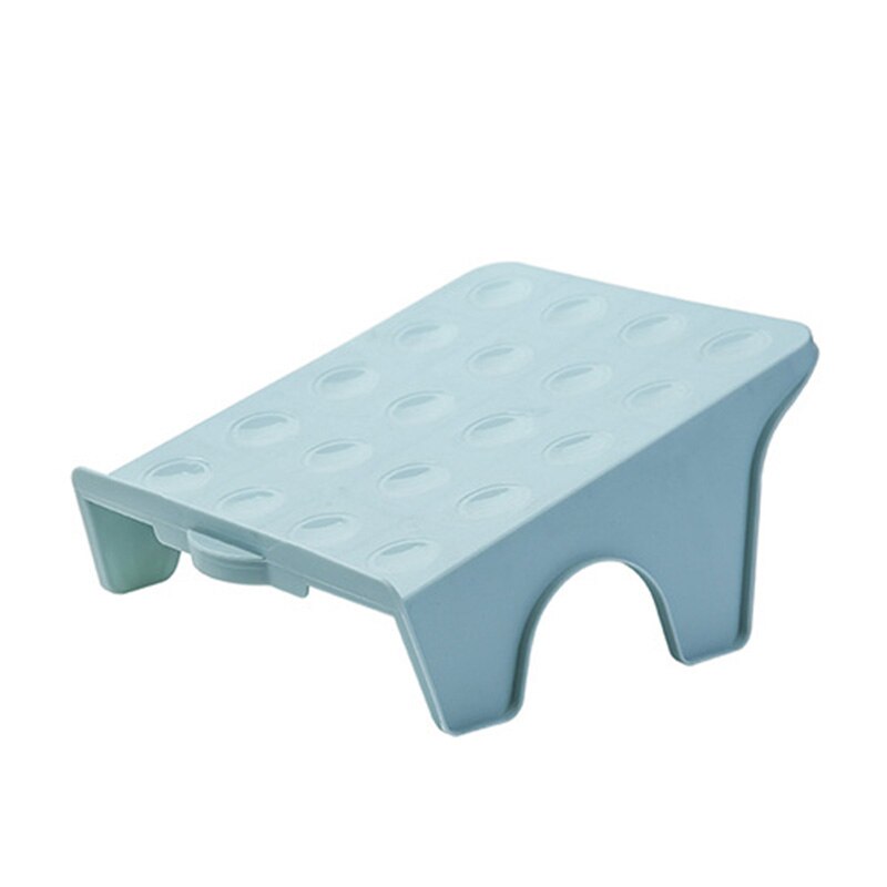 Household Storage Shoe Rack Double Shoe Support Plastic Integrated Simple Economical Simple Shoe Storage Rack: large blue