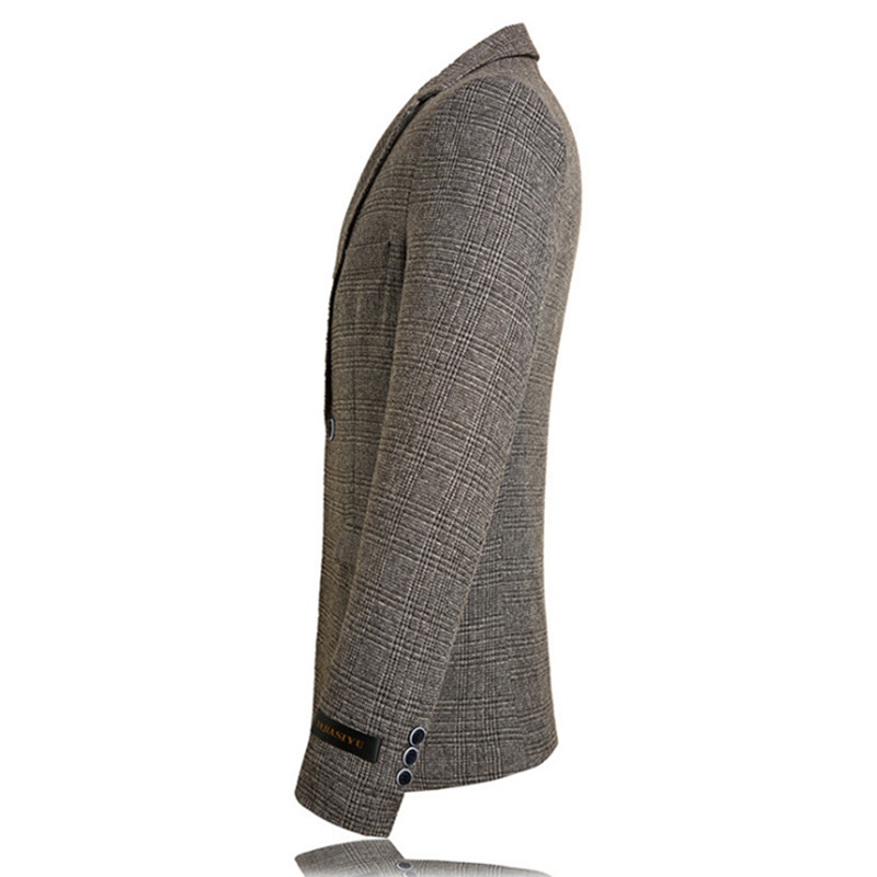 Herre slim fit blazer casual enkelt knap herre jakkesæt jakker business plaid jakker blazere,terno masculino