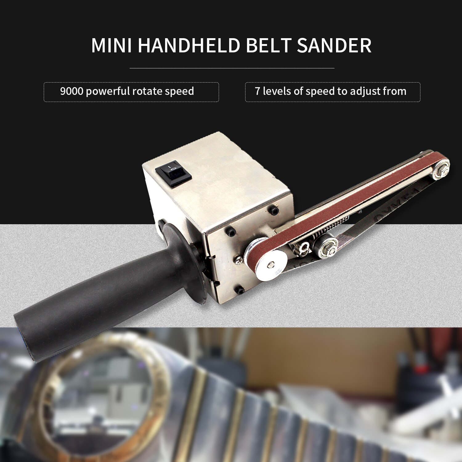 Handheld Electric Belt Sander Mini Sanding Machine Angle Grinder with Sanding Belt for Sanding Polishing Micro Polishing Machine
