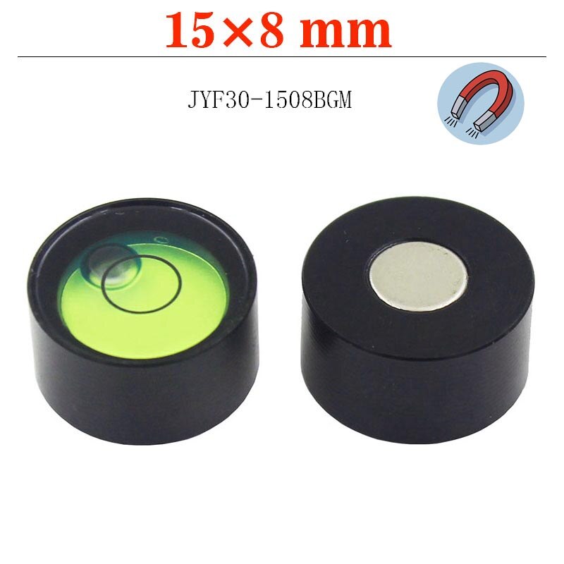 QASE 15*8 mm Round Circular Bullseye Spirit Level Bubble Bubble Leveler Measurement Instrument Magnetic Available: Metal-G-Magnetic
