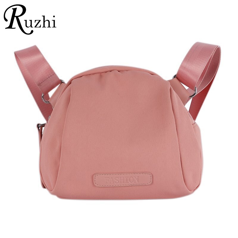 Solid Canvas Schoudertassen Casual Messenger Bag Koreaanse Stijl Taille Borst Handtas Mini Crossbody Pack Leuke Tas Voor Vrouwen: Pink