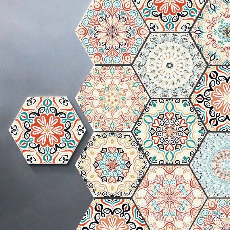 Hexagon Waterdichte Badkamer Floor Stickers Zelfklevende Vloertegels Sticker Keuken Woonkamer Decoratie Antislip Vloer Decal