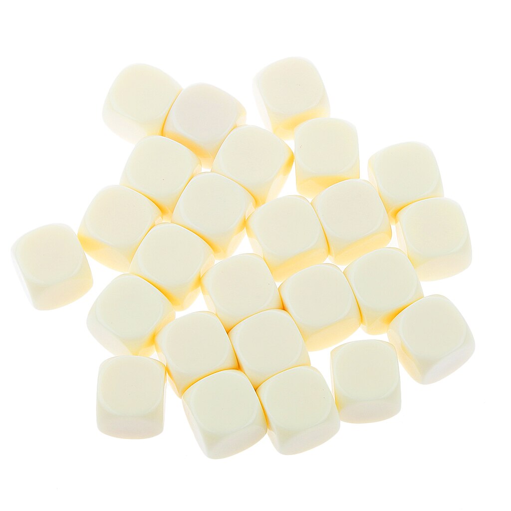 Conjunto de dados de 6 lados, 25 peças, d6, d &amp; d, trpg, jogo de personagem, jogos de festa, cubos de contagem: Beige