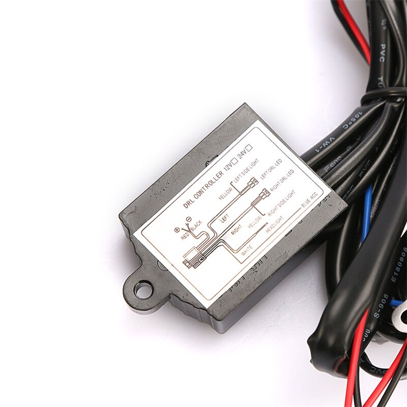 1Pc Drl Led-dagrijverlichting Relay Harness Automatische Aan Uit Schakelaar 12V Drl Schakelaar Harnas