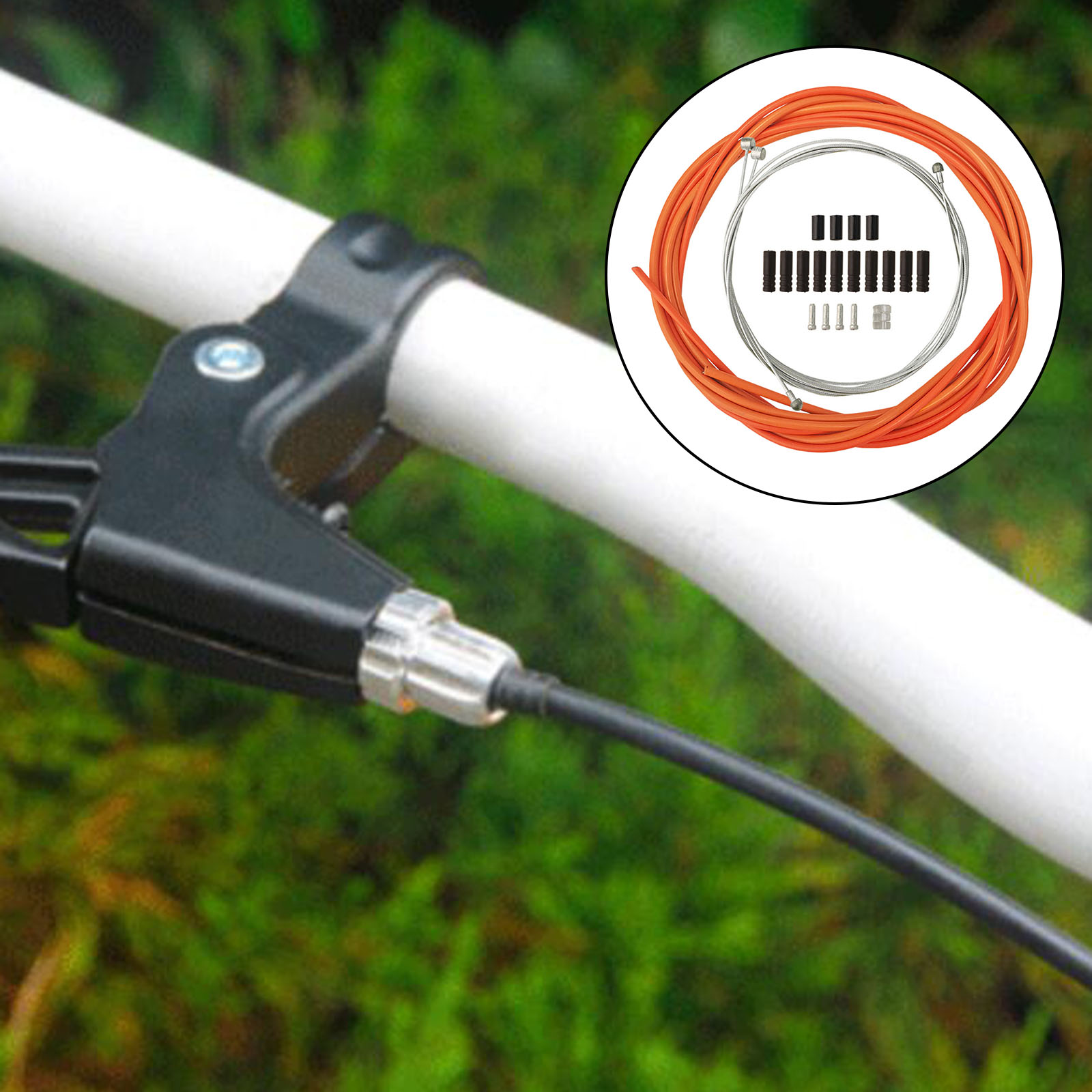 Ensemble universel de boîtier de câble de frein de vélo er/dérailleur et frein, boîtier de câble de frein de 2.5m (OD 5mm), boîtier de câble de 2m er (OD 4mm): Orange