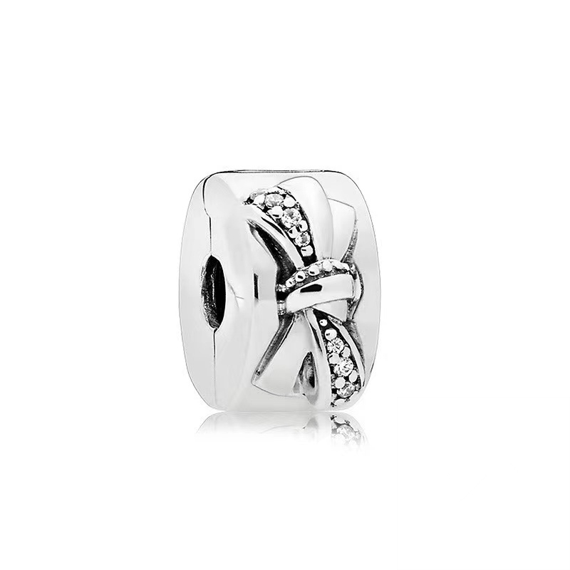 Gepolijst Sunburst Gevederde Clip Clover Dangle Charm Kralen Fit Originele Europese Zilveren 925 Armband DIY Sieraden: LICHT WIT