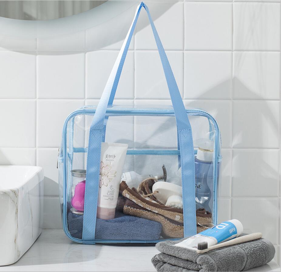 clair PVC plage voyage utilisation fourre-tout grande capacité sacs à cosmétiques transparents