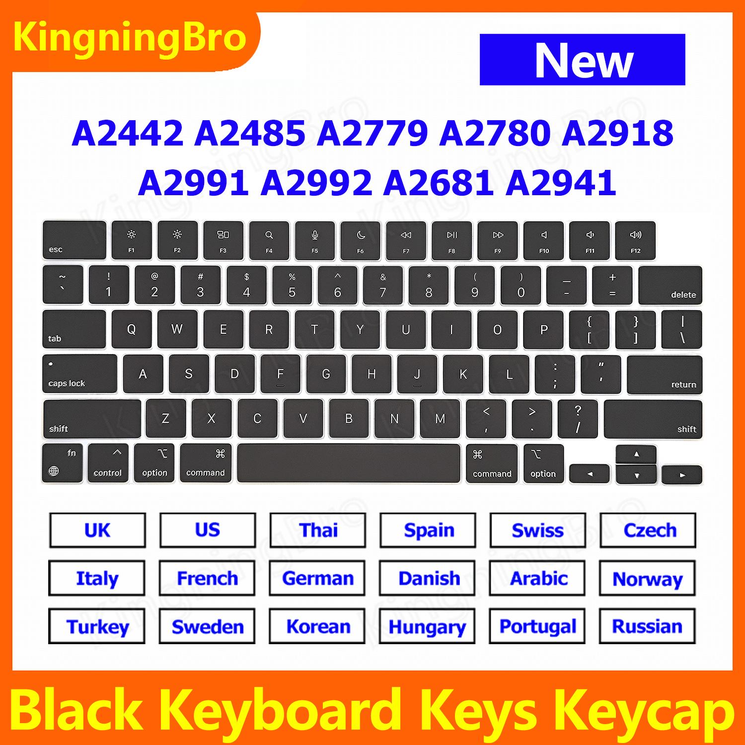 Keyboard Keys Keycap For Macbook Pro Air 14" 16" A2442 A2485 A2779 A2780 A2918 A2991 A2992 A2681 A2941 Keys Cap Replace