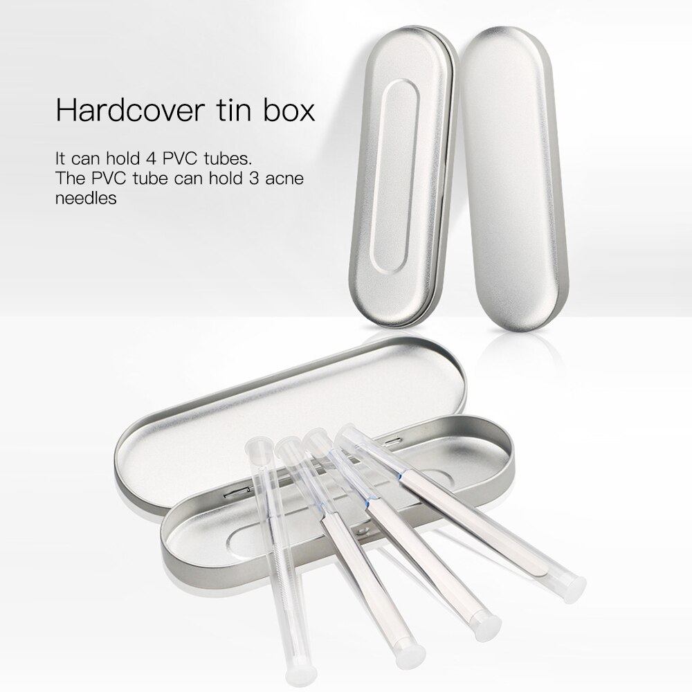 5 stuks roestvrijstalen mee-eter naalden acne clip antibacteriële acne naald mee-eter comedonen acne puistjes verwijderaar